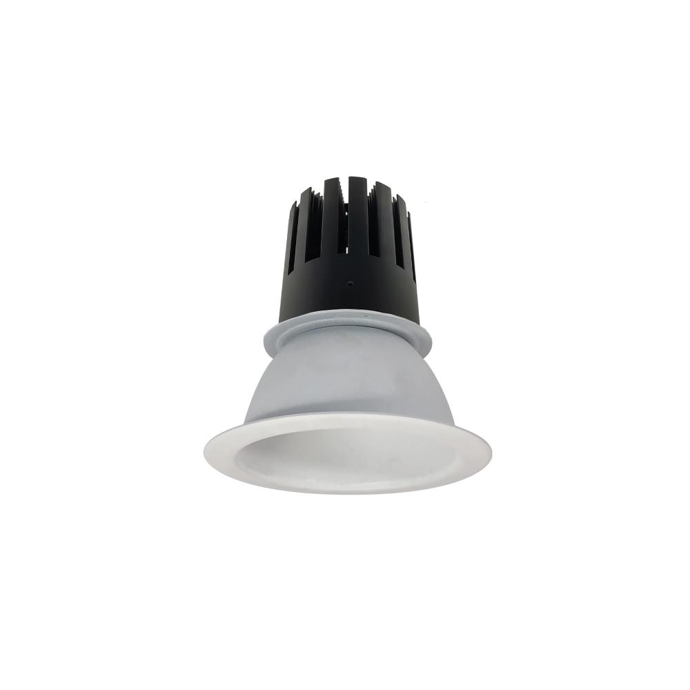 4" Sapphire III Round Open Reflector, 2500lm, 3500K, Narrow Flood Optic, Matte Powder White