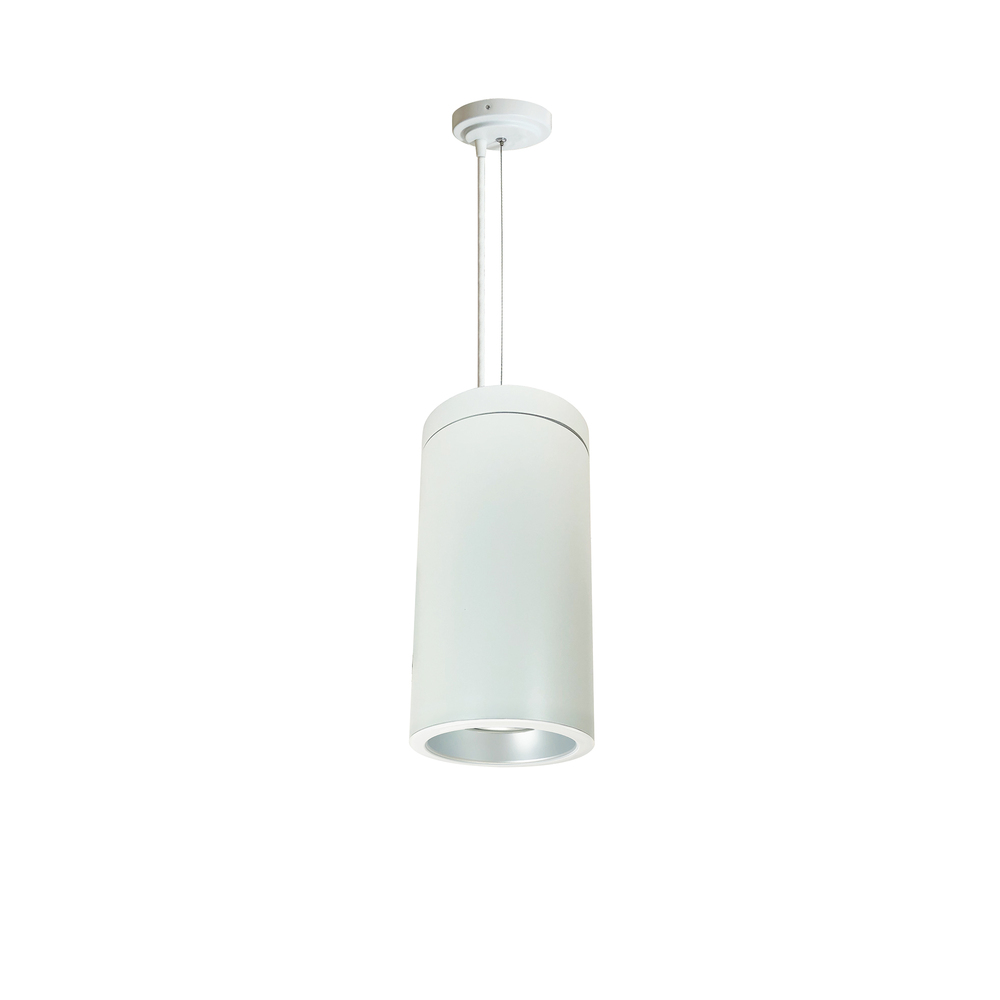 6" Cobalt Cable Mount Cylinder, White, 1000L, 4000K, Haze/White Reflector, 120V Triac/ELV