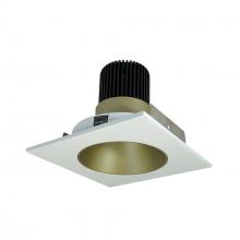 Nora NIO-4SNDC35QCHMPW - 4" Iolite LED Square Reflector with Round Aperture, 10-Degree Optic, 850lm / 12W, 3500K,