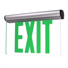 Nora NX-810-LEDGCA - EXIT ADJ AC 1F GRN/CLR ALUM