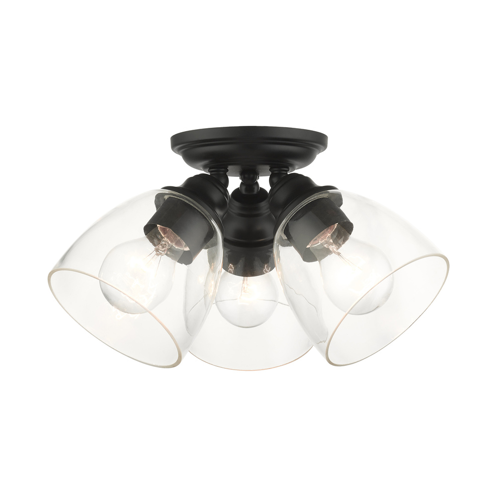 3 Lt Black Flush Mount