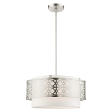 Livex Lighting 49865-91 - 4 Lt Brushed Nickel Pendant Chandelier