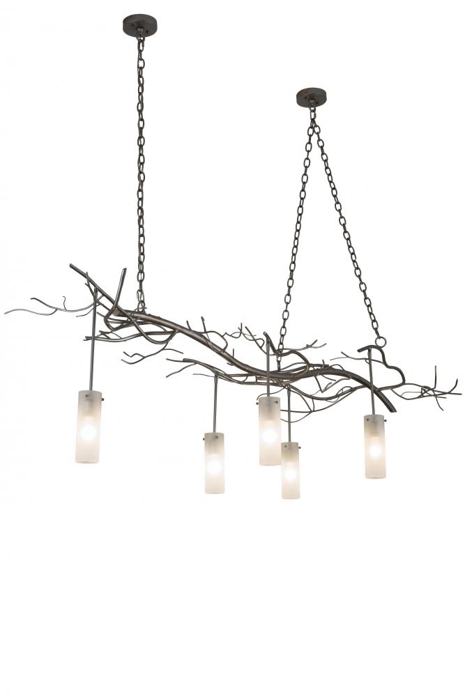 72"L Winter Solstice Cilindro 5 LT Oblong Chandelier