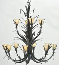 Meyda Blue 107852 - 52" Wide Flowering Wheat 12 LT Chandelier