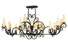 Meyda Blue 140507 - 60" Long Kean Moins 20 Light Oblong Chandelier