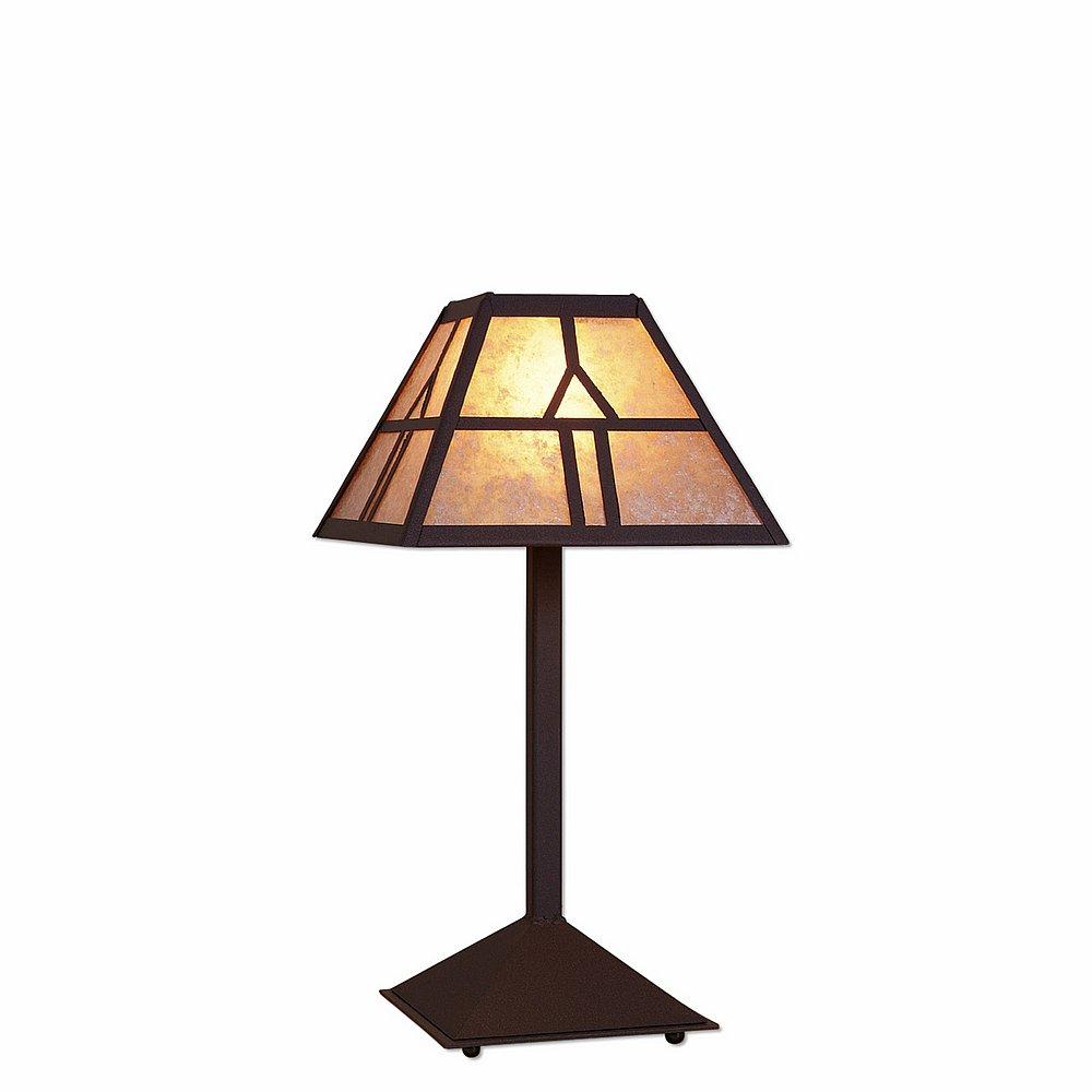 Rocky Mountain Desk Lamp - Westhill - Almond Mica Shade - Dark Bronze Metallic Finish