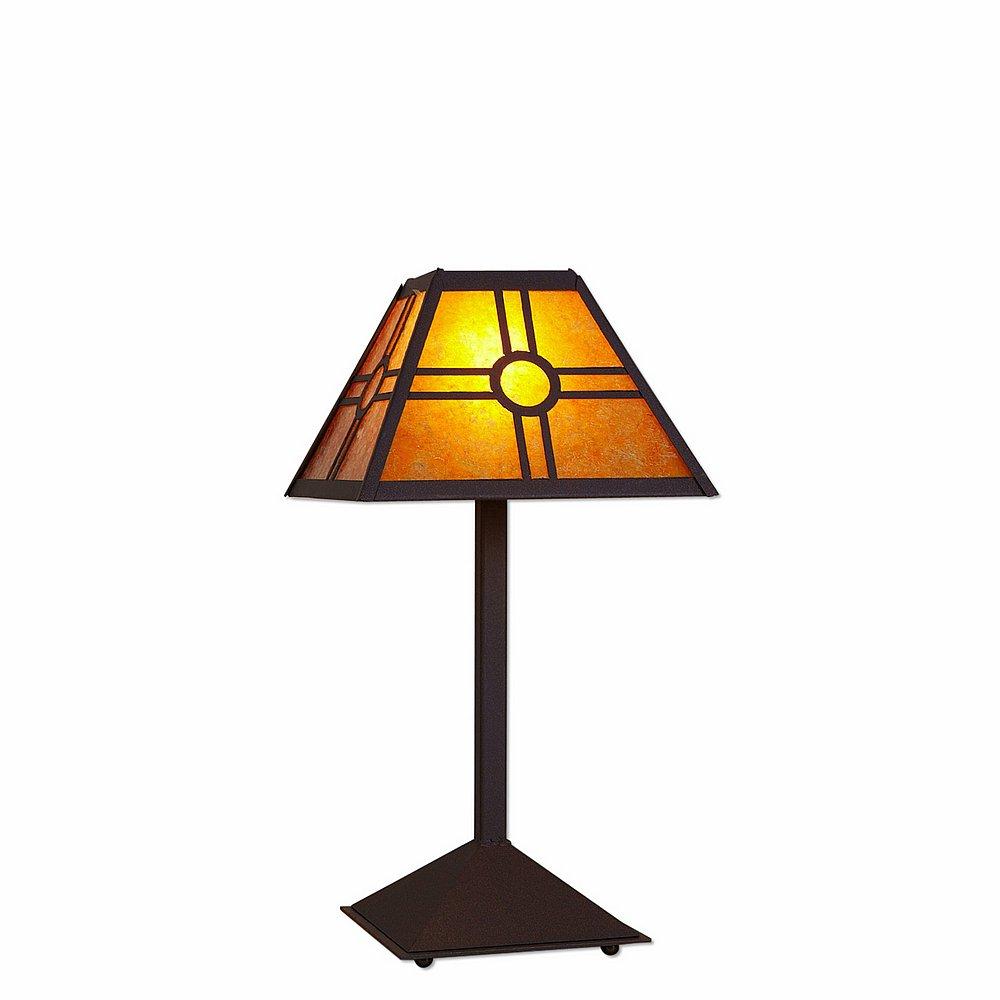 Rocky Mountain Desk Lamp - Southview - Amber Mica Shade - Dark Bronze Metallic Finish