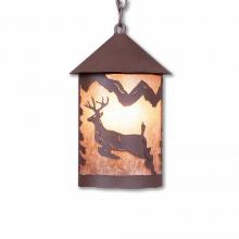 Avalanche Ranch Lighting M24521AL-CH-27 - Cascade Pendant Medium - Valley Deer - Almond Mica Shade - Rustic Brown Finish - Chain