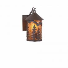 Avalanche Ranch Lighting M51414AM-27 - Cascade Lantern Sconce Mica Small - Spruce Tree - Amber Mica Shade - Rustic Brown Finish