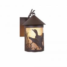 Avalanche Ranch Lighting M51564AL-27 - Cascade Lantern Sconce Mica Medium - Loon - Almond Mica Shade - Rustic Brown Finish