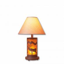 Avalanche Ranch Lighting M60023AM-KR-27 - Cascade Desk Lamp - Valley Elk - Amber Mica Shade - Rustic Brown Finish