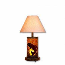 Avalanche Ranch Lighting M60081AM-KR-97 - Cascade Desk Lamp - Trout - Amber Mica Shade - Black Iron Finish
