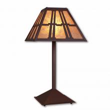 Avalanche Ranch Lighting M62572AL-27 - Rocky Mountain Table Lamp - Eastlake - Almond Mica Shade - Rustic Brown Finish