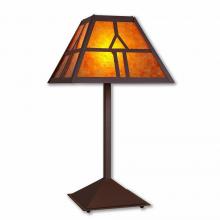 Avalanche Ranch Lighting M62573AM-27 - Rocky Mountain Table Lamp - Westhill - Amber Mica Shade - Rustic Brown Finish