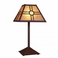 Avalanche Ranch Lighting M62574AL-27 - Rocky Mountain Table Lamp - Southview - Almond Mica Shade - Rustic Brown Finish