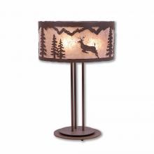 Avalanche Ranch Lighting M69121AL-27 - Kincaid Desk Lamp - Valley Deer - Almond Mica Shade - Rustic Brown Finish