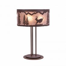 Avalanche Ranch Lighting M69130AL-27 - Kincaid Desk Lamp - Mountain Deer - Almond Mica Shade - Rustic Brown Finish