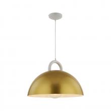 Artcraft AC12000BR - Pantheon - 1-Light Pendant - 15.75" - Gold/White