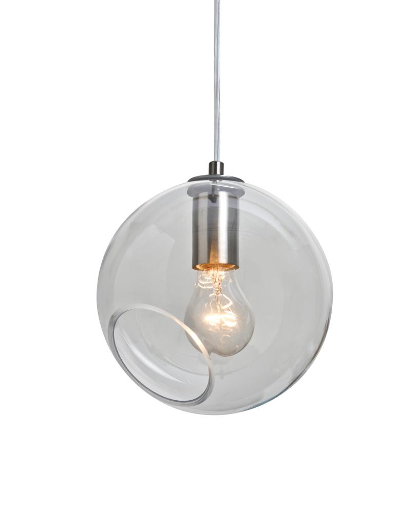 Besa, Maestro 8 Cord Pendant for Mulitport Canopy, Clear, Satin Nickel Finish, 1x60W
