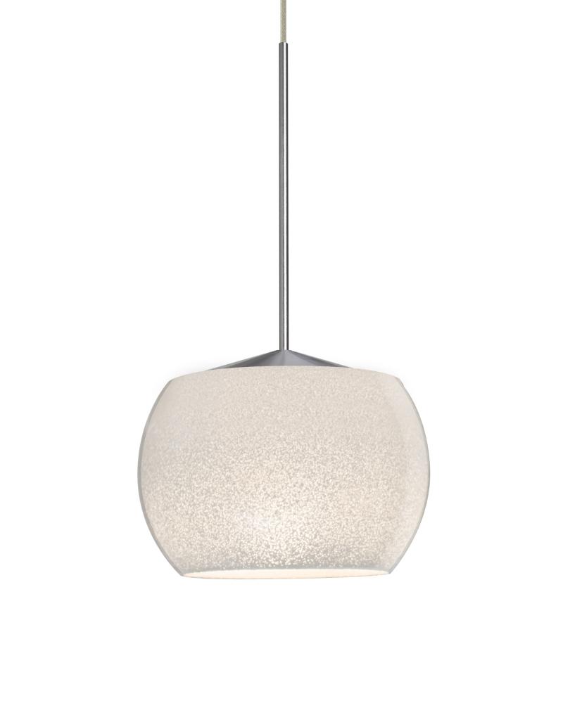 Besa, Keno Cord Pendant for Multiport Canopy, White Sand, Satin Nickel Finish, 1x3W L