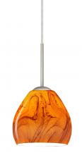 Besa Lighting 1BC-4122HB-HAL-SN - Besa Bolla Pendant Satin Nickel Habanero 1x40W G9