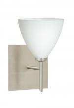Besa Lighting 1SW-177907-SN-SQ - Besa Wall With SQ Canopy Mia Satin Nickel Opal Matte 1x40W G9