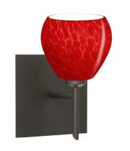 Besa Lighting 1SW-5605RC-BR-SQ - Besa, Tay Tay Mini Sconce with Square Canopy, Red Cloud, Bronze Finish, 1x40W G9 Base