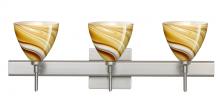 Besa Lighting 3SW-1779HN-SN-SQ - Besa Wall With SQ Canopy Mia Satin Nickel Honey 3x40W G9