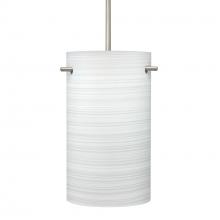 Besa Lighting J-4005KR-SN - Besa Tamburo 5 Pendant, Chalk, Black Finish, 1x100W MAX E26 Base