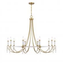 Savoy House 1-7712-10-195 - Mayfair 10-Light Chandelier in Warm Brass and Chrome