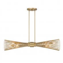 Savoy House 1-9601-6-171 - Longfellow 6-Light Linear Chandelier in Burnished Brass