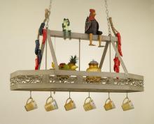 Hi-Lite MFG Co. H-73Y-D-BK01/A-SIL W/CI - POT RACK COLLECTION