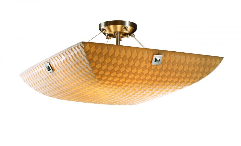24" Semi-Flush Bowl w/ CONCENTRIC CIRCLES FINIALS