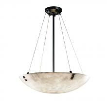 Justice Design Group CLD-9662-35-MBLK-F6-LED-5000 - 24" Pendant Bowl w/ Concentric Circles Finials