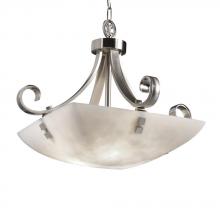 Justice Design Group CLD-9741-25-NCKL-F2-LED-3000 - 18" Pendant Bowl - Scrolls w/ Finials