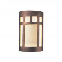 Justice Design Group CER-5345W-ANTC - Small ADA LED Prairie Window (Outdoor) - Open Top & Bottom