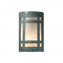 Justice Design Group CER-5485W-PATV - Small ADA LED Craftsman Window (Outdoor) - Open Top & Bottom