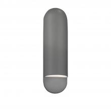 Justice Design Group CER-5630W-GRY - Large ADA Capsule Outdoor Wall Sconce