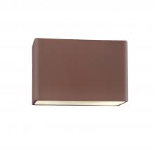 Justice Design Group CER-5650W-CLAY - Large ADA Rectangle (Outdoor) Wall Sconce - Closed Top