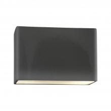 Justice Design Group CER-5658W-GRY - Really Big ADA Rectangle (Outdoor) Wall Sconce - Closed Top