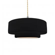Justice Design Group CER-6543-BKMT-NCKL-BEIG-TWST - Medium Tier 1-Light Pendant