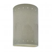 Justice Design Group CER-0995-CKC-LED1-1000 - Small Cylinder w/ Perfs - Open Top & Bottom - LED
