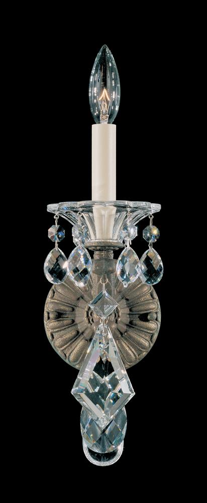 La Scala 1 Light 120V Wall Sconce in French Gold with Heritage Handcut Crystal