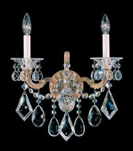 Schonbek 1870 5001-26 - La Scala 2 Light 120V Wall Sconce in French Gold with Heritage Handcut Crystal
