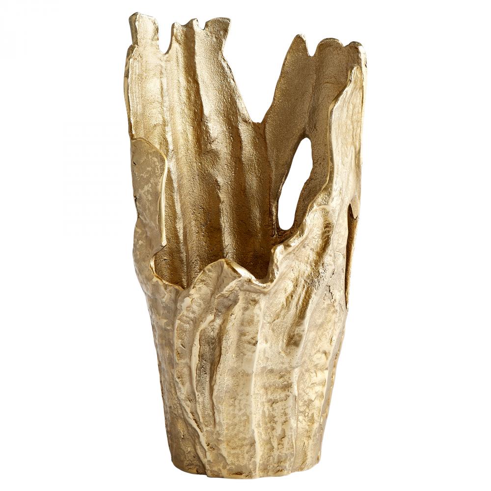 Pyroclastic Monochrome Vase - Gold - Medium
