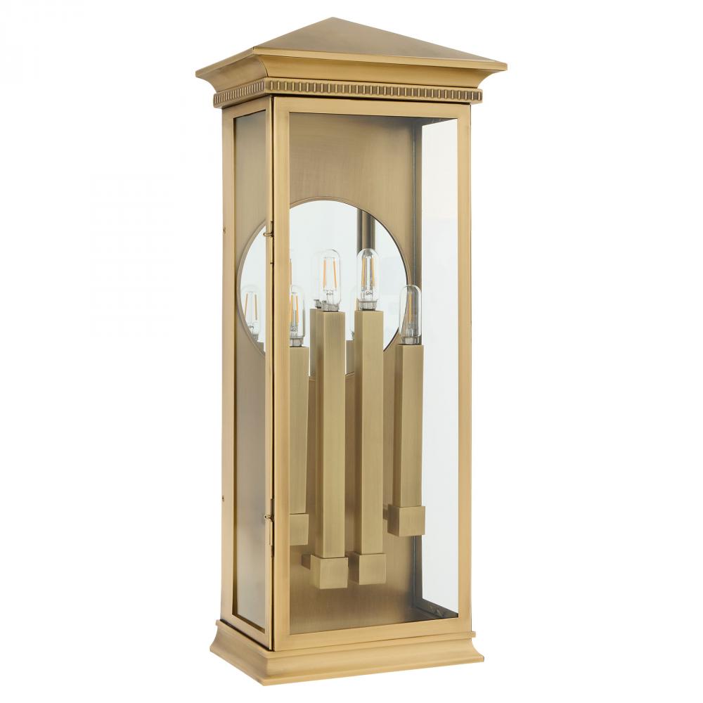 Guilford 4 Light Wall Mount Heritage Brass