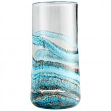 Cyan Designs 09985 - Rogue Vase Blue & Gold Dust - Large