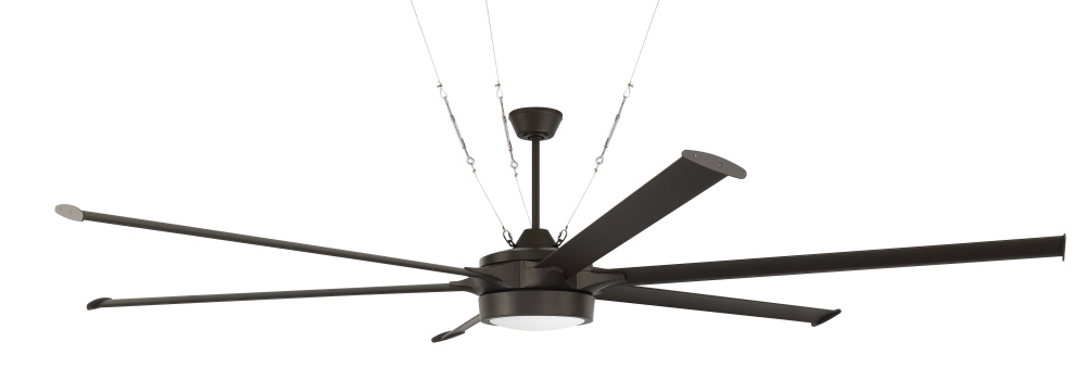 102" Ceiling Fan w/Blades & LED Light Kit, Damp Rated