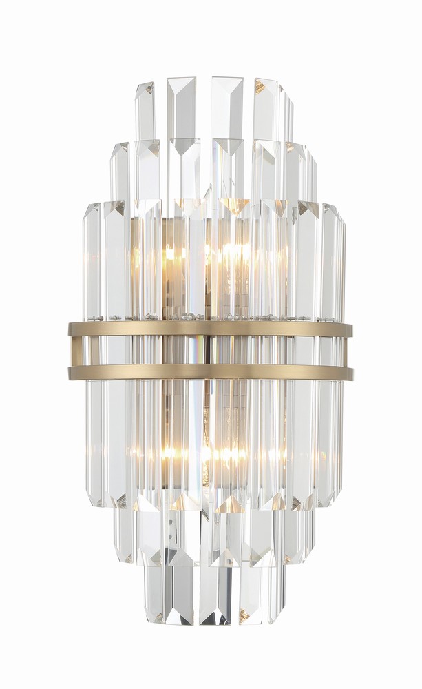 Hayes 2 Light Aged Brass Sconce