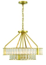 Crystorama FAR-6006-AG - Libby Langdon for Crystorama Farris 6 Light Aged Brass Chandelier